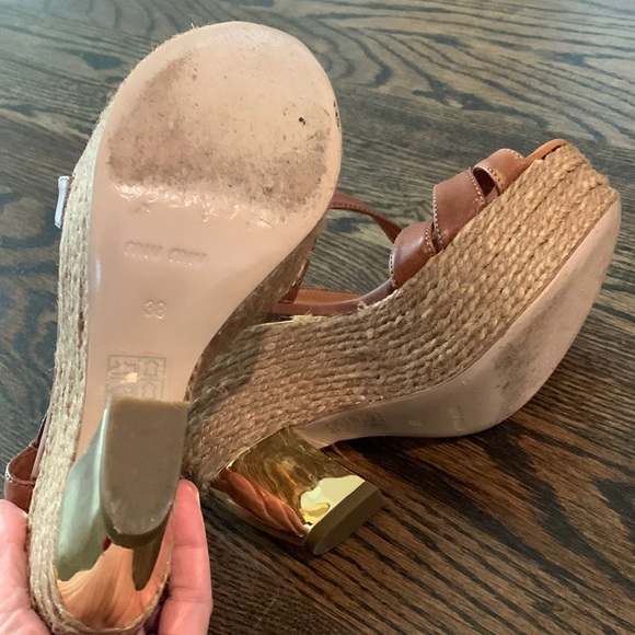 Miu Miu platform espadrille heel sandals - Picture 7 of 13